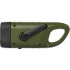 Baterka Helios so solárnym dynamom s karabínou , army green (Farba army green)