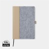 Zápisník A5 VINGA Albon z GRS plsti , Black (Farba Grey)