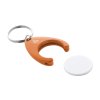 Kľúčenka so žetónom z recyklovaného plastu , white (Farba white)