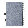 Plstený zápisník A5 RPET , Grey (Farba Grey)
