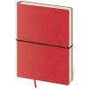 Zápisník Flexio L - linajkový , Red (Farba Red)