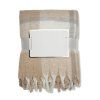 Kockovaná RPET deka , Grey (Farba Beige)