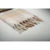 Kockovaná RPET deka , Grey (Farba Beige)
