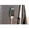 Ruksak na notebook s USB portom , Grey (Farba Grey)