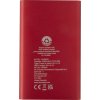 Powerbanka 4000mAh typu C z recyklovaného hliníka , Red (Farba Red)