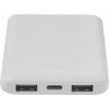 Powerbanka 5000mAh z recyklovaného plastu , white (Farba white)