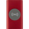 Bezdrôtová powerbanka 4000mAh typu C z recyklovaného hliníka , Red (Farba Red)