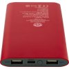 Bezdrôtová powerbanka 8000mAh typu C z recyklovaného hliníka , Red (Farba Red)