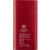 Bezdrôtová powerbanka 8000mAh typu C z recyklovaného hliníka , Red (Farba Red)