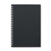 Špirálový zápisník A5 z recyklovaného kartónu , Black (Farba Black)
