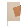 Magnetický zápisník A5 s obalom z recyklovaného kartónu , Beige (Farba Beige)