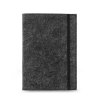 Krúžkový zápisník A5 s obalom z recyklovanej plsti , dark grey (Farba dark grey)