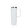 Termohrnček so slamkou 1200 ml Stadley z RCS ocele , white (Farba white)