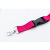 RPET lanyard s prackou a bezpečnostnou sponou , Pink (Farba Pink)