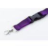 RPET lanyard s prackou a bezpečnostnou sponou , Pink (Farba Pink)