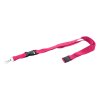 RPET lanyard s prackou a bezpečnostnou sponou , Pink (Farba Pink)