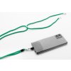 Nastaviteľný lanyard na mobil z RPET , white (Farba white)
