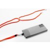 Nastaviteľný lanyard na mobil z RPET , white (Farba white)