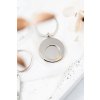 Kovová kľúčenka so žetónom , Silver (Farba Silver)