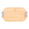 Plastový obedár 1000 ml s bambusovým vekom , natural (Farba natural)