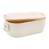 Plastový obedár 1000 ml s bambusovým vekom , natural (Farba natural)