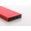 Powerbanka 10 000 mAh z rec.hliníka , Red (Farba Red)