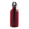 Fľaša s karabínkou z recyklovaného nerezu 400 ml , Red (Farba Red)