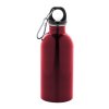 Fľaša s karabínkou z recyklovaného nerezu 400 ml , Red (Farba Red)