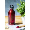 Fľaša s karabínkou z recyklovaného nerezu 400 ml , Red (Farba Red)