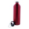 Fľaša s karabínkou z recyklovaného nerezu 750 ml , Red (Farba Red)