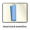 Zápisník Flexies L - linajkový , Blue (Farba Blue)