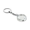 Sklenená guľatá kľúčenka , transparent (Farba transparent)