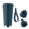 Termopohár z recyklovaného nerezu 500 ml , Black (Farba Black)