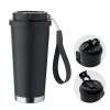 Termopohár z recyklovaného nerezu 500 ml , Black (Farba Black)