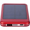 Hliníková solárna powerbanka 4000 mAh , Red (Farba Red)
