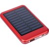 Hliníková solárna powerbanka 4000 mAh , Red (Farba Red)