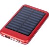 Hliníková solárna powerbanka 4000 mAh , Red (Farba Red)
