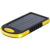 Pogumovaná solárna powerbanka 4000 mAh , Yellow (Farba Yellow)