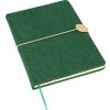 Zápisník A5 z recyklovaného filcu Dario , Green (Farba Green)