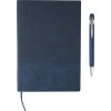 Zápisník A5 z recyklovaného PU a pero , Blue (Farba Blue)