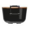 Obedár s bambusovým viečkom (750 ml) , Black (Farba Black)