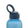Fľaša na vodu z RPET z rukoväťou (750 ml) , Navy (Farba Navy)