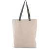 Bavlnená taška (220 g/m2) s klinom , natural/black (Farba natural/black)