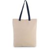 Bavlnená taška (220 g/m2) s klinom , natural/black (Farba natural/black)