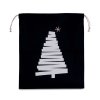 Vianočné vrecúško (220 g/m2) - stromček , Black (Farba Black)