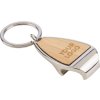Kovová/bambusová kľúčenka , Brown (Farba Brown)