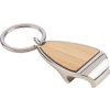 Kovová/bambusová kľúčenka , Brown (Farba Brown)