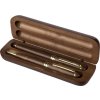Drevená sada - guľôčkové pero a roller , Brown (Farba Brown)