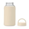 Sklenená fľaša (600 ml) so silikónovým návlekom , Beige (Farba Beige)