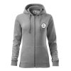 mikina na zips damska siv